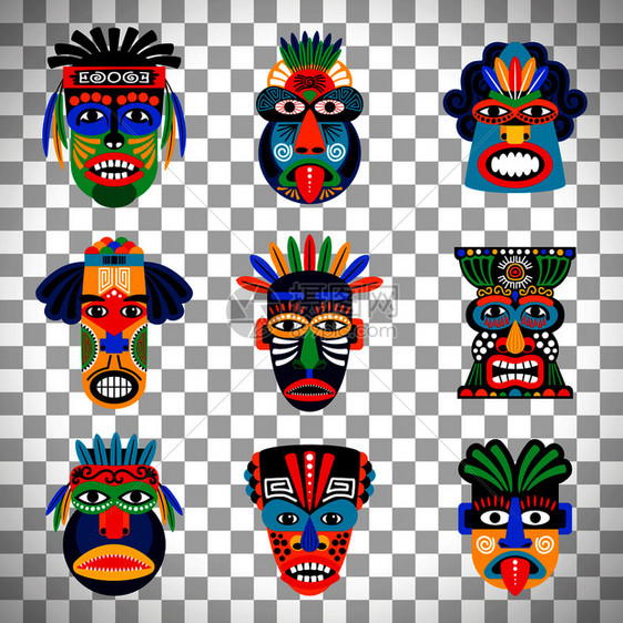 墨西哥印地安的勇士面具图片