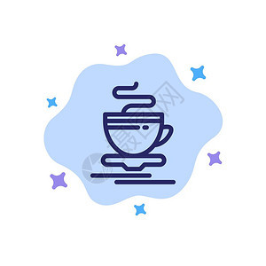 茶热酒店蓝色的抽象云背景图示图片