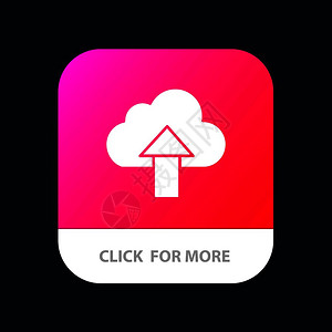 箭头上传云移动应用程序按钮以及机器人和iosglyph版本图片