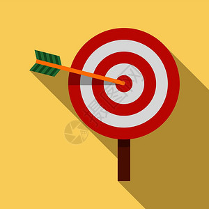 目标图中的箭头目矢量图中箭头的平面图示用于网络设计目标图中的箭头平面样式图片