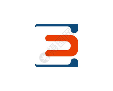 时尚艺术字体e字母标识图说明矢量设计插画