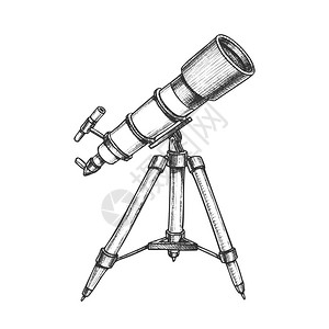 天文望远镜的画法图片