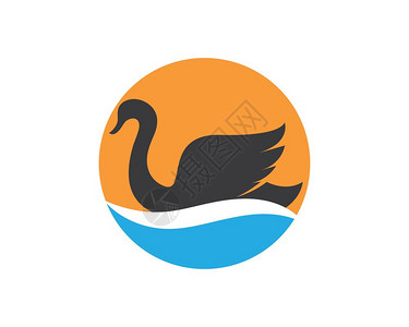 凤凰姜糖swan标志模板矢量说明设计插画