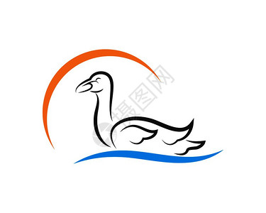 丝绸美女swan标志模板矢量说明设计插画