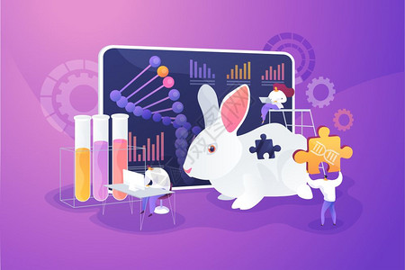 基因脸转基因动物实验被淘汰的动物病媒孤立概念创造插图转基因动物