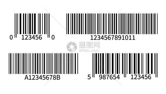 线条贴纸带有码用于扫描独有码条的形贴纸用于扫描独有码条的零售读者矢量孤立的超市符号扫描标签库存跟踪模板产品代码线条贴纸用于扫描独图片