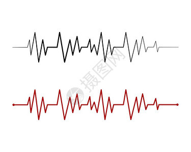 心跳直线矢量加压背景图片