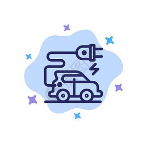 汽车技术电动蓝色图示抽象云背景图片