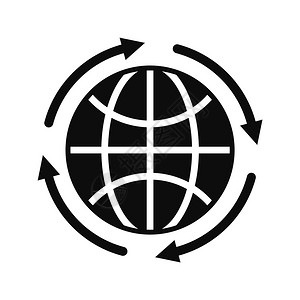 世界矢量全球节能图标简单演示全球节能向量图标用于孤立白色背景的网络设计全球节能图标简单样式背景