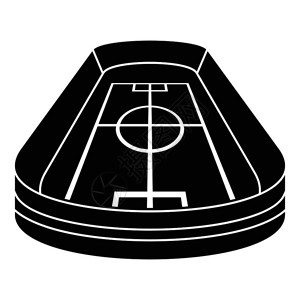 海沧体育馆体育场图标简单的体育场矢量图标插用于孤立白色背景的网络