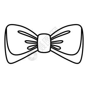 白色的们旧的弓领结图标为白色背景中孤立的网络设计旧弓领带向量图标