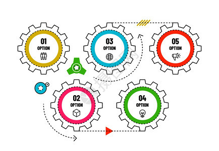 5个选项的工程时间表概念工作流程图矢量信息模板流程矢量信息模板流程步业务信息图和流程说明流程5个选项的工程时间表概念流程图矢量信图片