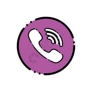 相互连接viber图标设计矢量插画