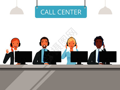支持中心呼叫服务帮助操作员高清图片