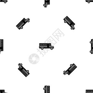 学校车模式黑色设计矢量几何图图片