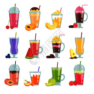 夏季各种果汁饮料图片