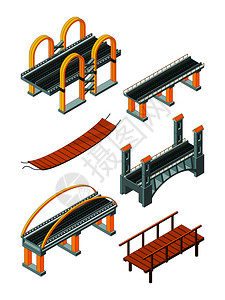 3d建筑图解路标通过水道桥图图片