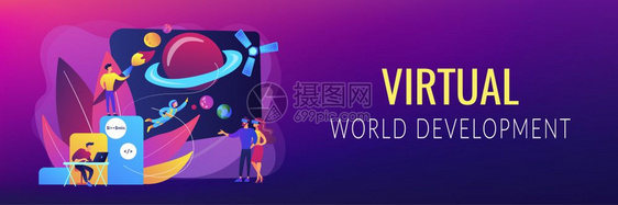 vr空间探索虚拟现实宇宙旅行 图片