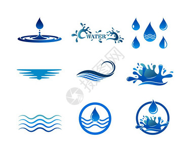 未来社会水徽标模板矢量说明设计设计图片