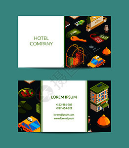 供旅馆装配公司示例之用的旅馆商务卡模板图片