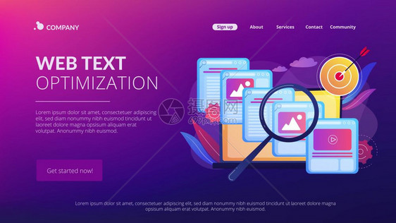 复印服务内容管理复制优化网站文字最佳面条写作概念网站主页着陆模板优化概念着陆网页图片