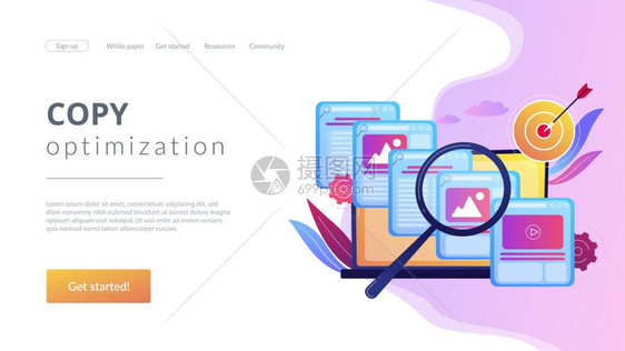 复印服务内容管理复制优化网站文字最佳面条写作概念网站主页着陆模板优化概念着陆网页图片