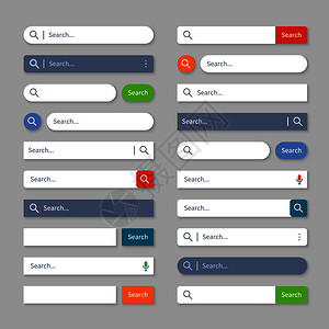 ui使用按钮的互联网搜索栏站浏览器接口框用于网站菜单孤立的矢量htp文本浏览模板搜索使用按钮的互联网搜索栏用于站菜单孤立的矢量模图片