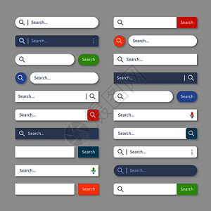 ui使用按钮的互联网搜索栏站浏览器接口框用于网站菜单孤立的矢量htp文本浏览模板搜索使用按钮的互联网搜索栏用于站菜单孤立的矢量模图片