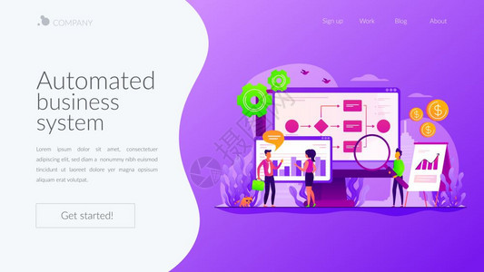 业务程序自动化业务程序工作流自动化业务系统概念网站主页头登陆网模板业务程序自动化着陆页面模板图片