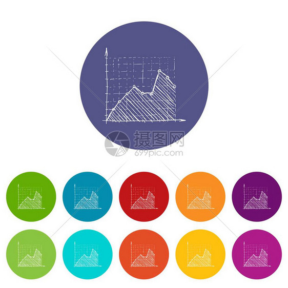 图表手工绘制的网络增长图矢量插生长手工绘制的风格图片