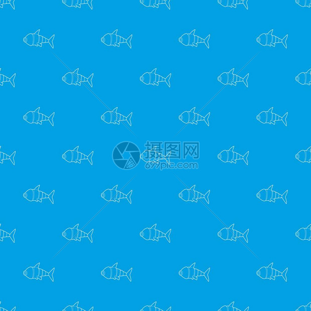 蓝色的鱼矢量背景图