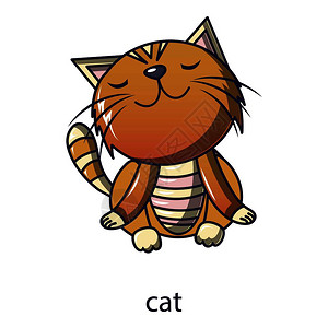 喵呜图标卡通插用于web的猫矢量图标cat图标卡通风格插画