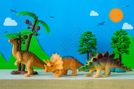 野生模型背景的恐龙素食者图片