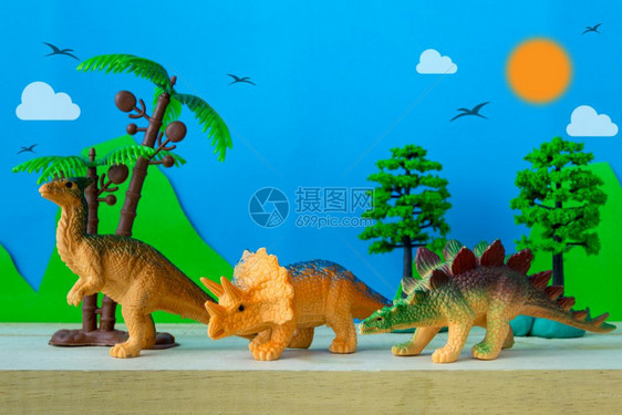 野生模型背景的恐龙素食者图片