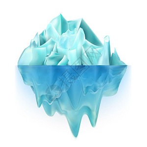 3d写实冰山矢量图全球变暖三维图例图片