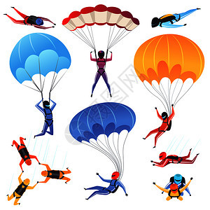 滑翔跳伞运动员和飞行跳伞运动员图片
