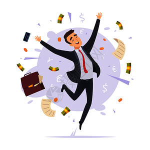 微笑自信插画-微笑自信卡通-时尚男调酒师在酒吧工作插图-摄图网