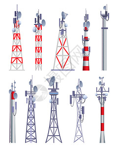移动广播tv无线电蚂蚁卫星以卡通风格制作矢量图象无线电通信塔图示卫星蚂蚁通讯塔手机广播tv无线电蚂蚁卫星以卡通风格制作矢量图象图片