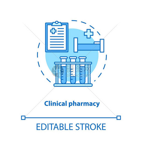 医学实验室测试和诊断设想细线插图规定的医药院治疗病媒孤立图画可编辑的中风图片