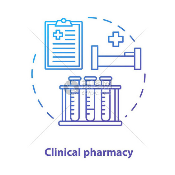 医学实验室测试和诊断设想细线插图规定的医药院治疗病媒孤立图示图片