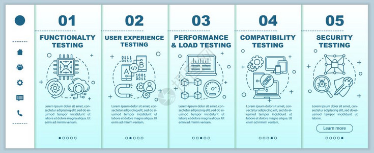 安装移动网页矢量模板的软件测试智能手机网站界面与线插图的响应界面想法网页徒步走过屏幕彩色概念图片