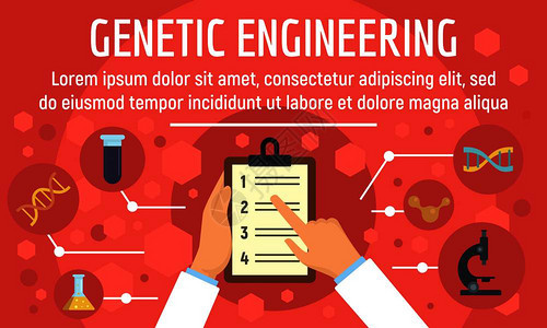 网络设计遗传工程矢量概念标语图片