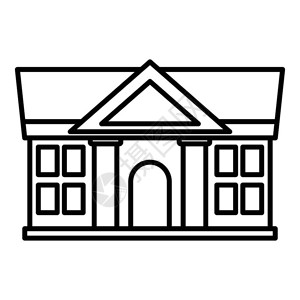 的向量图标用于孤立白色背景的网络设计司法院建设的图标大纲样式插画