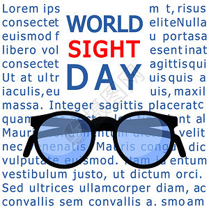 望远镜视觉日概念背景玻璃日视觉矢量概念背景用于网络设计眼镜日概念背景平式图片