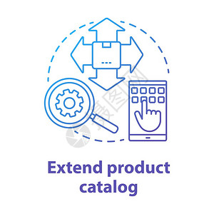 在线商业想法细插图下船服务电子商增加产品页选择矢量孤立大纲绘制图片
