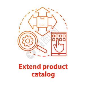 在线商业理念瘦插图下载服务互联网商店增加产品选择矢量孤立大纲绘图图片