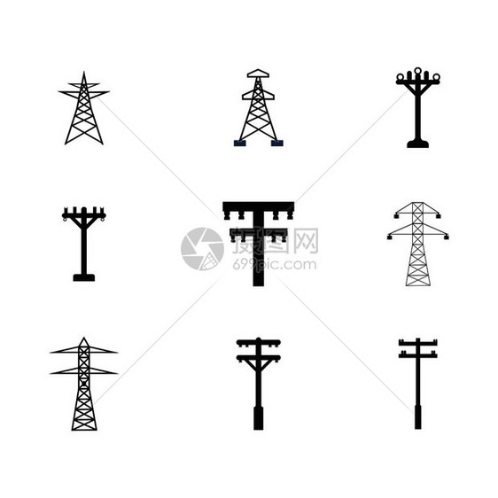 ElectrikalTeti图示标矢量设计图图片