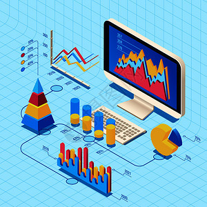 市场地位概念网络商业计算机图表数据趋势搜索科学专业研究审查报告图示3d矢量图片