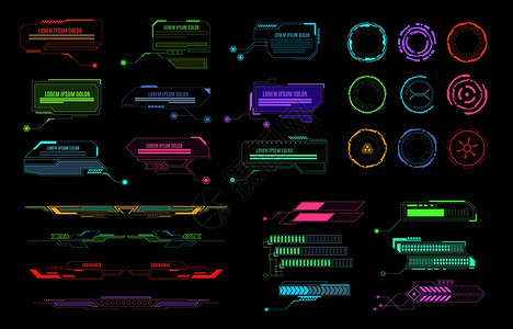 hud元素未来的图纸栏现代数字信息箱布局调用bar工具调用工具界面矢量孤立的信息图通显示集未来的图纸栏现代数字信息箱布局酒吧图片