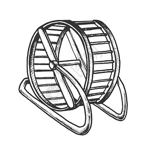 仓鼠跑跑轮简笔画图片